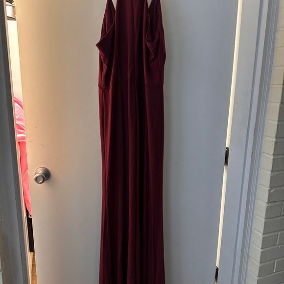 Chic Plum Halter Maxi Dress - Picture 5 of 6